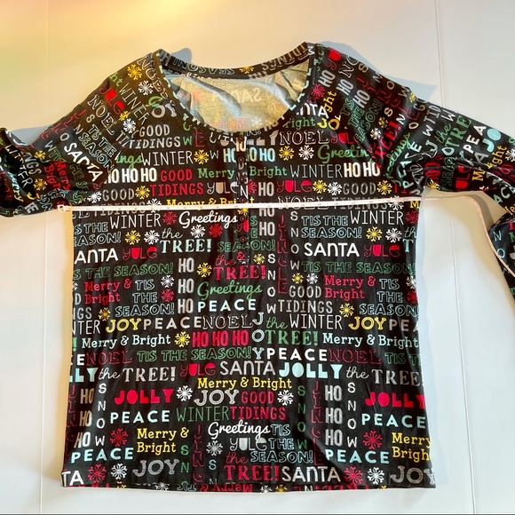 Sleep Sense Women’s Holiday Word-Print Jersey Sleep Top Size M - Picture 7 of 14